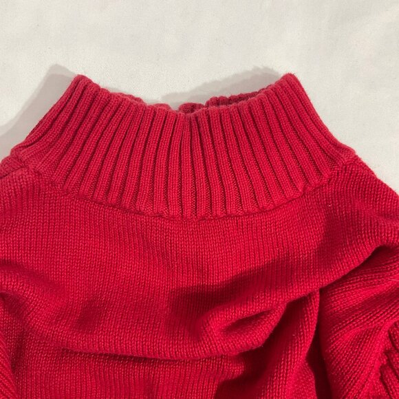 St Johns Bay XL Cotton Red Quarter Zip Sweater - Picture 11 of 11
